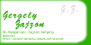 gergely zajzon business card